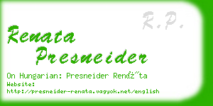 renata presneider business card